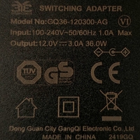 Захранващ адаптер за Телевизор, 3A, 36W, 5.5 mm, 220/12V