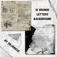 Grunge Letters Backgrounds - Digital Papers