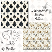 Wonderland Seamless Patterns - Digital Pages