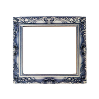 Chipboard silver rectangular frame