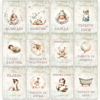 Baby Girl Milestone Cards - In Bulgarian