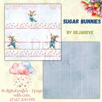 Sugar Bunnies - Digital Papers