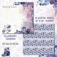 Blueberry Summer - Digital Paper