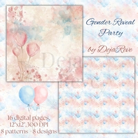 Gender Reveal Party - Digital Papers