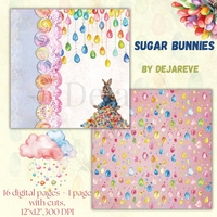 Sugar Bunnies - Digital Papers