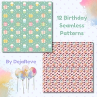 Дигитална хартия - Birthday Seamless Patterns