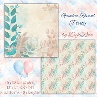 Gender Reveal Party - Digital Papers