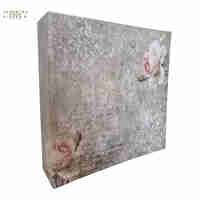 Bookbinding Canvas “Faded Roses & Letters” – 25x60 cm
