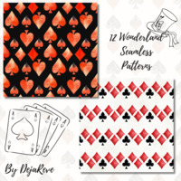 Wonderland Seamless Patterns - Digital Pages