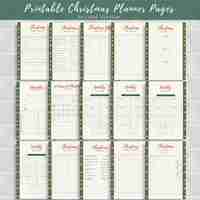 Digital Pages For Christmas Planner in English