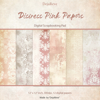 Дигитална хартия - Distress Pink Papers