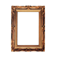 Chipboard gold rectangular frame