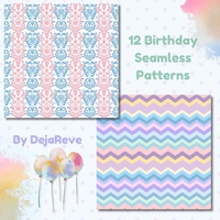 Birthday Seamless Patterns - Digital Papers