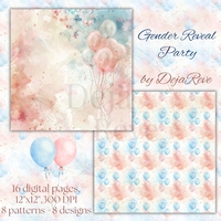 Gender Reveal Party - Digital Papers