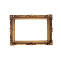 Chipboard gold rectangular frame