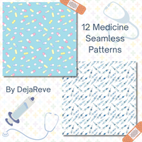 Medicine Seamless Patterns - Digital Papers