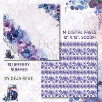 Blueberry Summer - Digital Paper