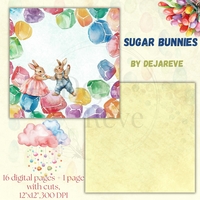 Sugar Bunnies - Digital Papers