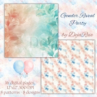 Gender Reveal Party - Digital Papers