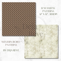 Western Boho Patterns - Digital papers