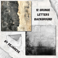 Grunge Letters Backgrounds - Digital Papers