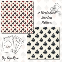 Дигитална хартия - Wonderland Seamless Patterns