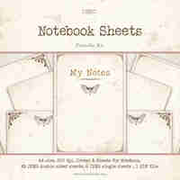 A4 Vintage Digital Note Pages