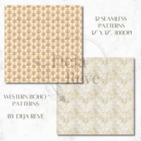 Western Boho Patterns - Digital papers