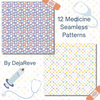 Medicine Seamless Patterns - Digital Papers