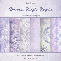 Дигитална хартия - Distress Purple Papers