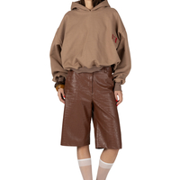Caramel crop hoodie