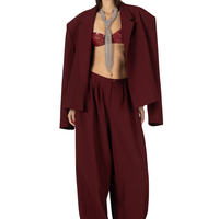 Salma Bordeaux Oversize Blazer