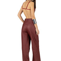 Claret cut out pants