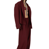 Salma Bordeaux Oversize Blazer