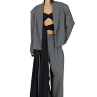Salma Grey Oversize Blazer