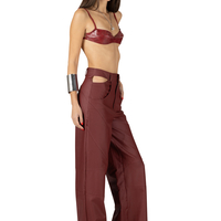 Claret cut out pants