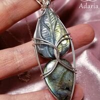 Сребърно колие с Лабрадорити