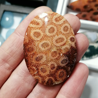 Кабошон Коралов Ахат