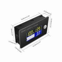 Волтметър с вграден термометър 10-100v