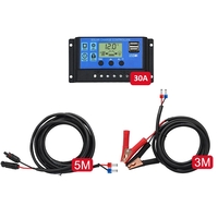 Комплект 150w соларен панел + 30А контролер + кабели 8м.