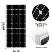 100w монокристален соларен панел 18v