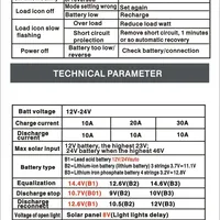 30А PWM Соларен Контролер - Lead Acid , Lifepo4 , LiIon , AGM ....