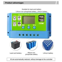 30А PWM Соларен Контролер - Lead Acid , Lifepo4 , LiIon , AGM ....
