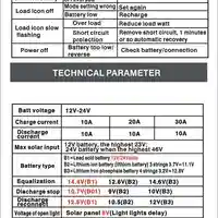 30А PWM Соларен Контролер - Lead Acid , Lifepo4 , LiIon , AGM ....