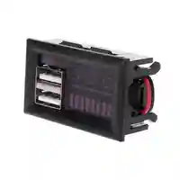 Волтметър 12v с  два USB порта за зареждане
