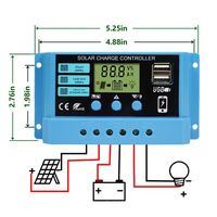 30А PWM Соларен Контролер - Lead Acid , Lifepo4 , LiIon , AGM ....