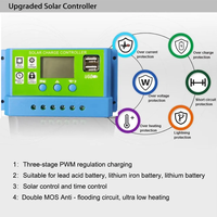 30А PWM Соларен Контролер - Lead Acid , Lifepo4 , LiIon , AGM ....