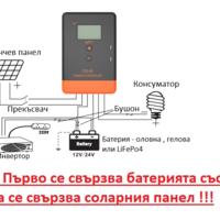 20a MPPT  соларно зарядно - соларен контролер 12/24 v
