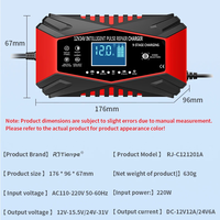 Смарт Импулсно Зарядно за Акумулатори 12v 12A / 24v 6A EU Standart