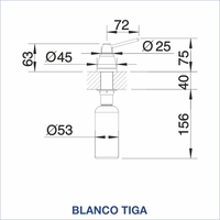 ДОЗАТОР BLANCO TIGA ХРОМ - ДОЗАТОРИ, 510769
